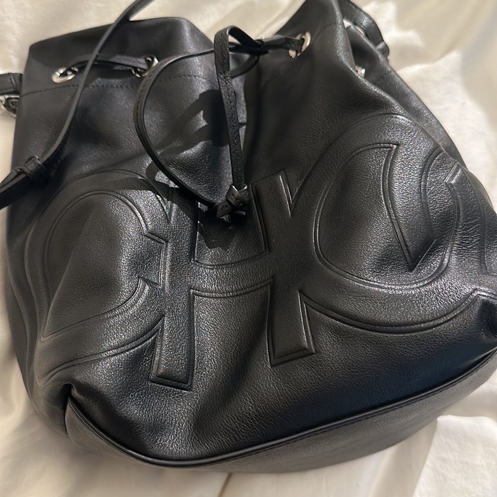 JIMMY CHOO LEATHER BUCKET BAG - Picture 3 of 8